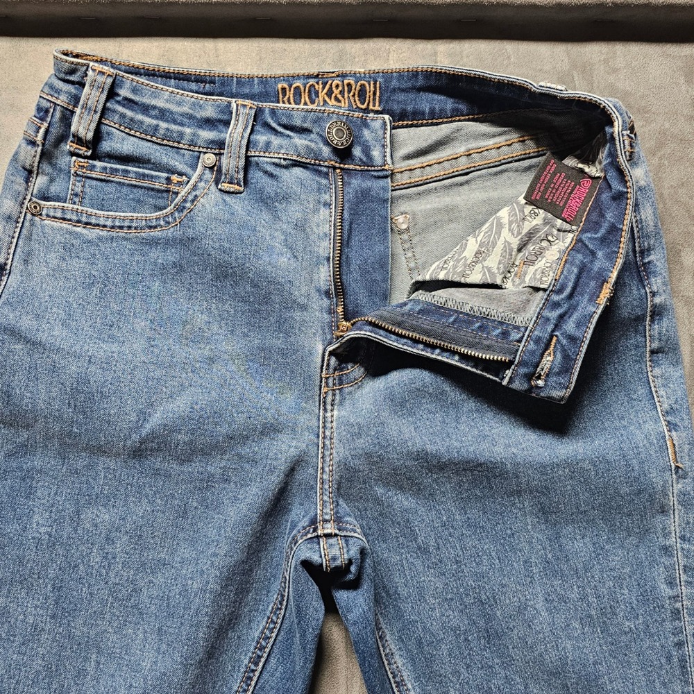 Rock and Roll Cowgirl Womens High Rise Bell Bottom Flare Jeans Blue WHB8188 29